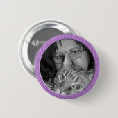 paars spektakel lijst ronde button 5,7 cm (Voorkant /achterkant)