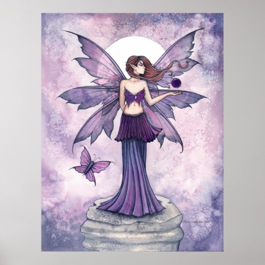 Paars Sphere Fairy Fantasy Poster (Voorkant)