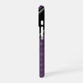 Paars Spinnenweb Patroon Aangepaste Naam & Schedel iPhone 16 Hoesje (Linkerkant)