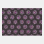 Paars spiraalvormig patroon inpakpapier vel (Voorkant 3)