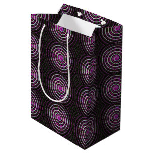 Paars spiraalvormig patroon medium cadeauzakje