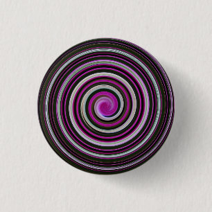 Paars spiraalvormig patroon ronde button 3,2 cm