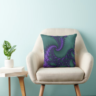 Paars Spiral Fractal Sierkussen