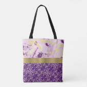 Paars Splash Monogram Tote Bag (Achterkant)