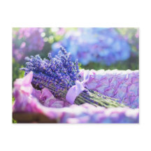 Paars Spring Meadow Briefkaart lavender Basket