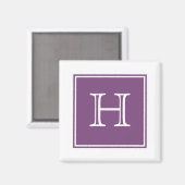 Paars Square Monogram Magnet (Voorkant / Achterkant)