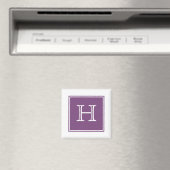 Paars Square Monogram Magnet (Insitu (Vaatwasser))