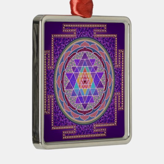 Paars Sri Yantra Ornament (Rechts)
