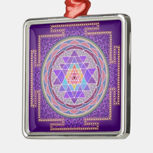 Paars Sri Yantra Ornament (Links)