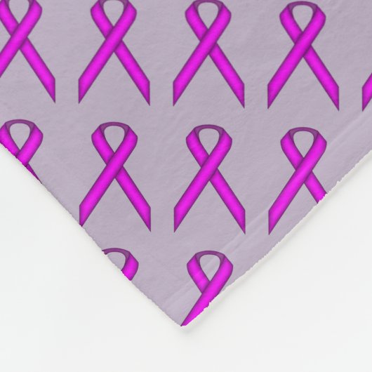 Paars standaardlint fleece deken (Hoek)