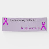 Paars standaardlint spandoek (Horizontaal)