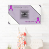 Paars standaardlint spandoek (Insitu)