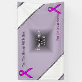 Paars standaardlint spandoek (Verticaal)