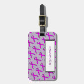 Paars standaardlintje door Kenneth Yoncich Bagagelabel (Voorkant verticaal)