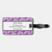 Paars standaardlintje door Kenneth Yoncich Bagagelabel (Achterkant horizontaal)