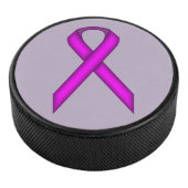 Paars standaardlintje door Kenneth Yoncich Hockey Puck (3/4)
