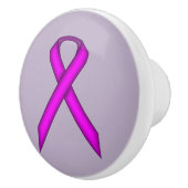 Paars standaardlintje door Kenneth Yoncich Keramische Knop (Rechts)