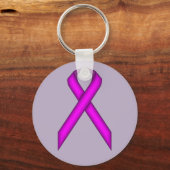 Paars standaardlintje door Kenneth Yoncich Sleutelhanger (Voorkant)