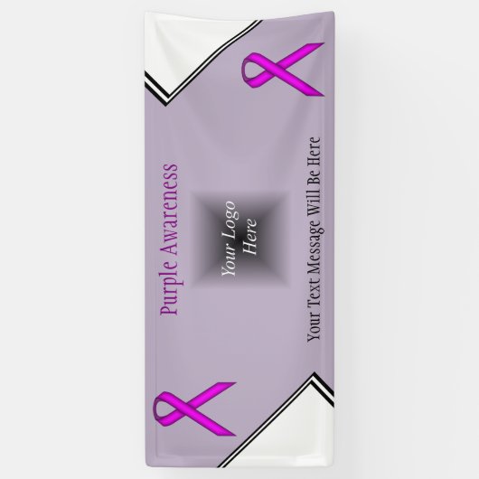 Paars standaardlintje door Kenneth Yoncich Spandoek (Verticaal)