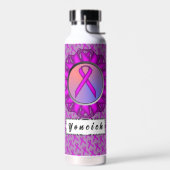 Paars standaardlintje door Kenneth Yoncich Waterfles (Links)