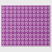 Paars Star Pattern Wrapping Paper Cadeaupapier (Vlak)