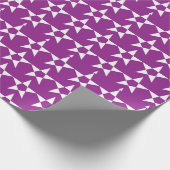 Paars Star Pattern Wrapping Paper Cadeaupapier (Hoek)