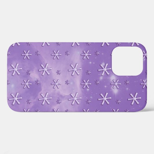 Paars Starry Sky Astrisk Pattern Case-Mate iPhone Case (Achterkant (horizontaal))