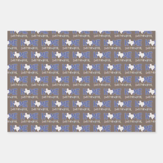 Paars startpunt, Sweet New Home - Texas Inpakpapier Vel (Voorkant)