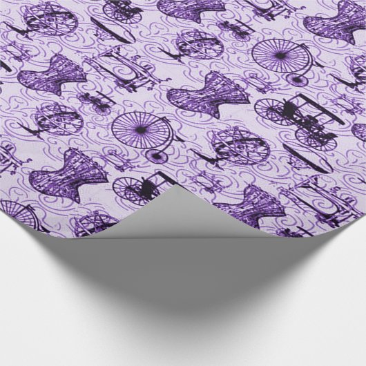 Paars steampunk Pattern-pakpapier Cadeaupapier (Hoek)