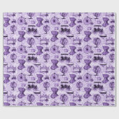 Paars steampunk Pattern-pakpapier Cadeaupapier (Vlak)