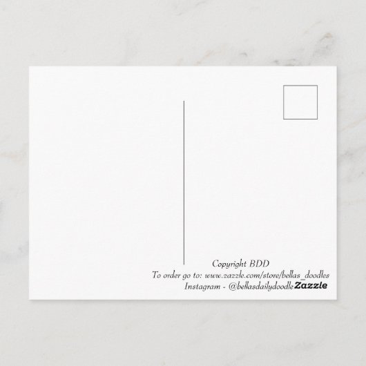 Paars Stem Briefkaart (Achterkant)