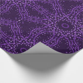 Paars sterrenpapier cadeaupapier (Hoek)