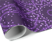 Paars sterrenpapier cadeaupapier (Rol Hoek)