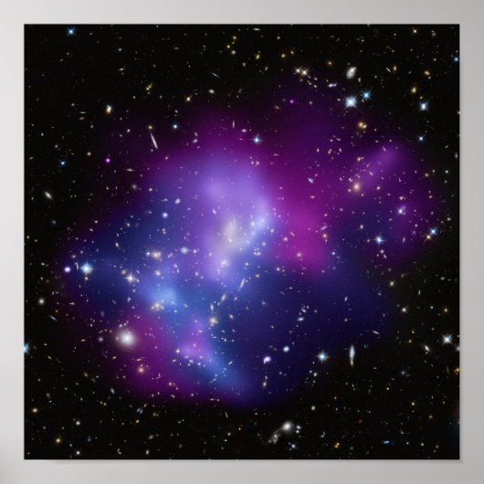 Paars sterrenstelsel 12 x 12 poster (Voorkant)