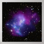 Paars sterrenstelsel cluster 12 x 12 poster (Voorkant)
