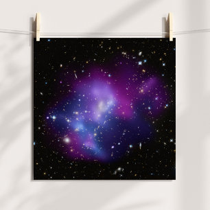 Paars sterrenstelsel cluster 12 x 12 poster