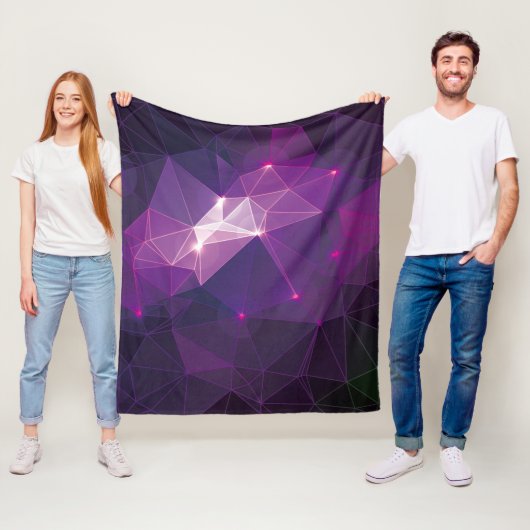 Paars sterrenstelsel fleece deken (In situ)
