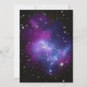 Paars Sterrenstelsel Planetarium Bruiloft Kaart (Achterkant)