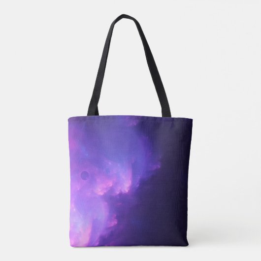 paars sterrenstelsel tote bag (Achterkant)