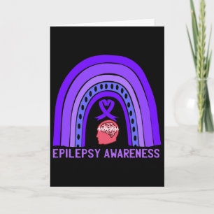 Paars steunlint voor epilepsiebewustzijn kaart