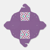 paars stijlpatroon bedankdoosjes (Uitgevouwen)