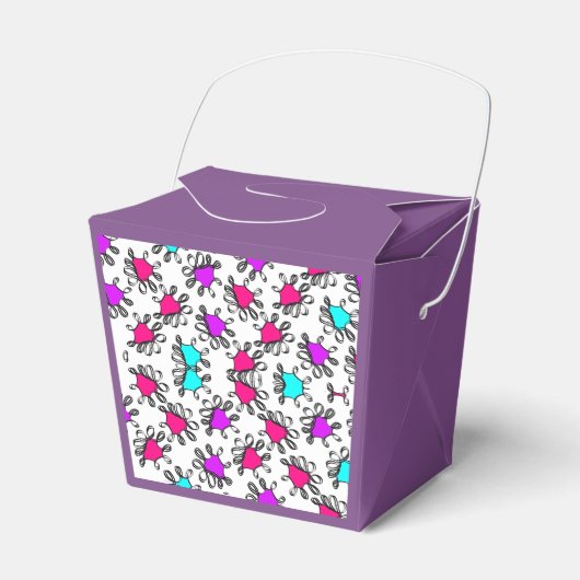paars stijlpatroon bedankdoosjes (Voorkant Zijde)