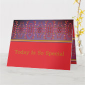 Paars stijlvol rood en protten kaart (Gele Bloem)