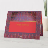 Paars stijlvol rood en protten kaart (Achterkant)