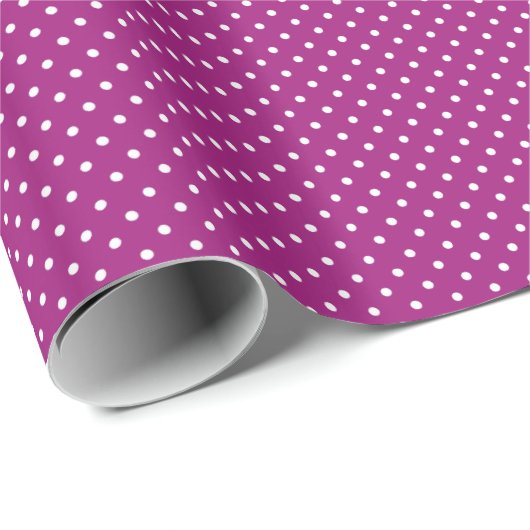 Paars Stippenpatroon Cadeaupapier (Rol Hoek)