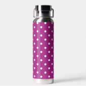 Paars Stippenpatroon Groen Monogram Waterfles (Achterkant)