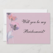 Paars stoffige roos papaver kaart (Voorkant)