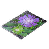 Paars Stoke's Aster Floral Notitieboek (Linkerzijde)