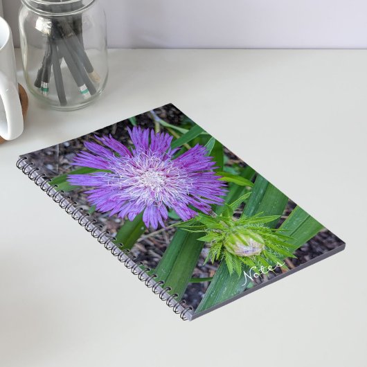 Paars Stoke's Aster Floral Notitieboek