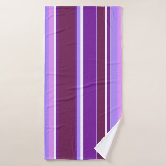 Paars strepen badhanddoek (Badhanddoek)